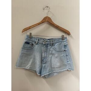 Vintage Express Bleus Light Wash High Rise Jean Cut-off Shorts Size 9/10